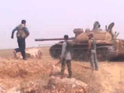 استهداف مطار أبو الظهور بالدبابة من قبل لواء نصرة المظلوم في ريف إدلب