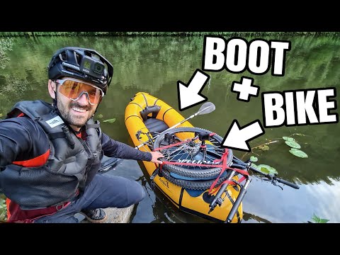 Erster Ride mit neuem Bike 🚴🚣 Rucksackboot Packraft mit MTB Tour kombiniert | Specialized Rockhopper