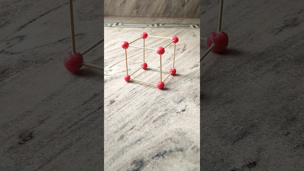 3D Shapes With Clay And Sticks #shorts #3d #clay #activity #maths