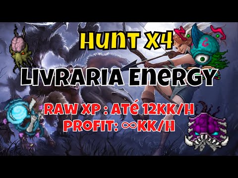 Hunt x4 - Livraria de Energy - Level 400+ Raw XP 6-12kk/hora - Tibia