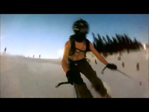 Shirtles Night Skiing:Gopro Hero 2