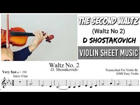 Free Sheet || The Second Waltz - Shostakovich || Violin Sheet Music