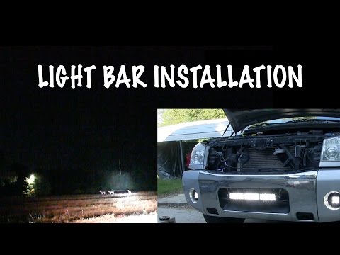 Light Bar Install - How To Install Bumper Mount Light Bar - Nissan Titan Project