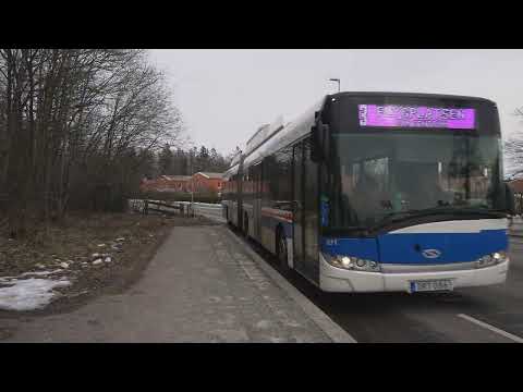 Sweden, Västerås, bus 3 ride from Skulptörvägen to Källgatan