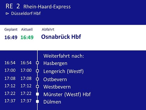 [DB Regio NRW] Ansagen RE2 Osnabrück - Düsseldorf