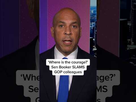 'Where is the courage?' Sen Booker SLAMS GOP colleagues