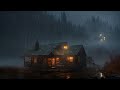 COZY LOG CABIN SMOOTH THUNDERSTORM SLEEP WITH RELAXING RAIN SOUNDS