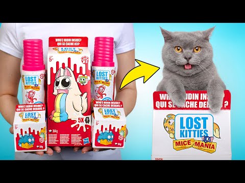 Abriendo NUEVOS Juguetes de Lost Kitties | ¿Quién está escondido dentro? 🐁❤️🐈
