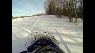 preview picture of video 'Bemidji snowmobiling on the Nebish Trail in January of 2014'