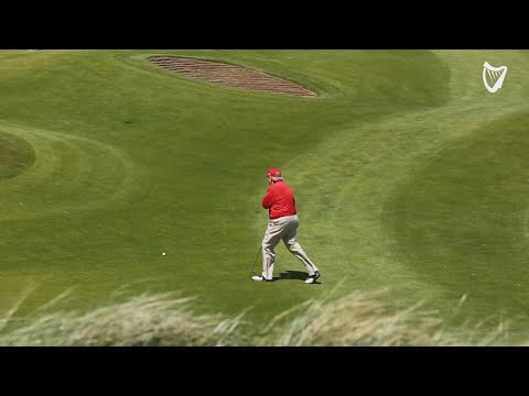 Trump struggles to get golf ball uphill at Doonbeg golf course
