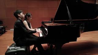 Download lagu Saint-Saëns 'The Carnival of the Animals' piano suite for piano duet / Alex Kwok & Christy Poon mp3