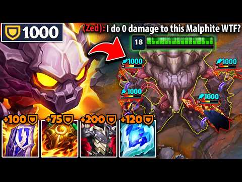 The enemy picked a full AD team, so I stacked 1000 Armor on Malphite (ZED WAS SO MAD)