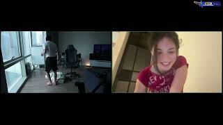 SercanZurna and Alya Vural (ZEYDCAREY) are doing a Yoga Broadcast. | Alya Vural turns on the camera.