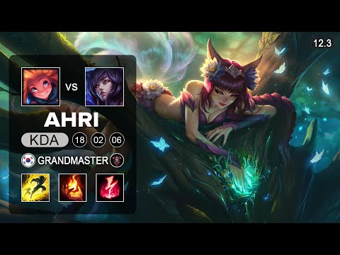 Ahri Mid vs Zoe - KR Grandmaster - Season 12 Patch 12.3