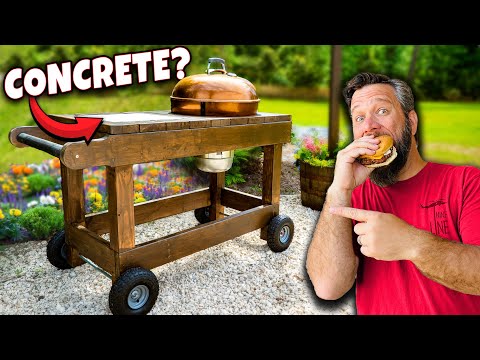 A DIY Backyard Grill Cart With Concrete Top (Sorta)