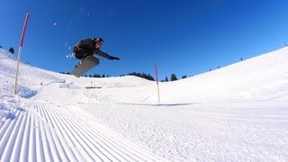 preview picture of video 'Snowboarden im Schneereich Damüls 2013'