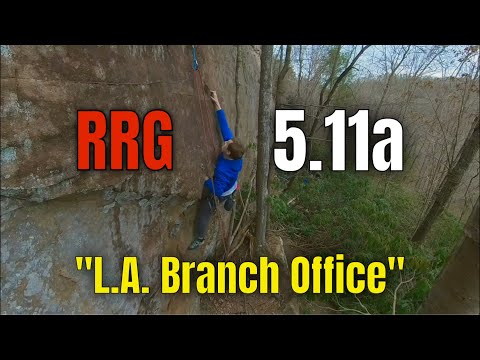 Classic 5.11a rock climbing at the RRG - “LA Branch Office”