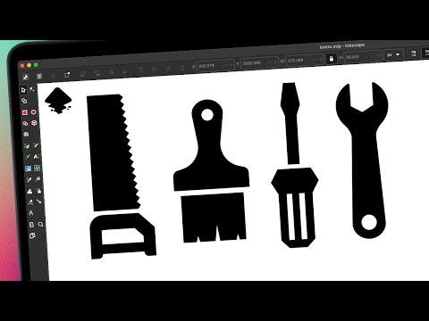 Inkscape Beginner Tutorial | Icon Drawing with Basic Shapes