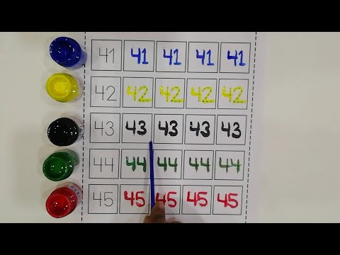 Counting Numbers | read and write numbers | 123 numbers for kids |41-45| 12345 Counting for kids