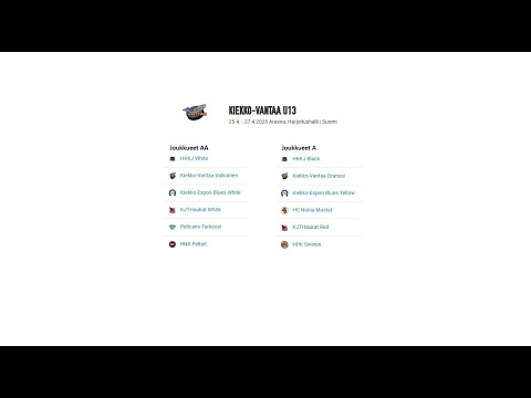 Kiekko-Vantaa U13 Turnaus AA-A, 04-2025