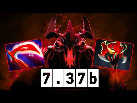 Insane Heavy Damage Burst Shadow Fiend Desolator + Mask of Madness 34Kills in 7.37b