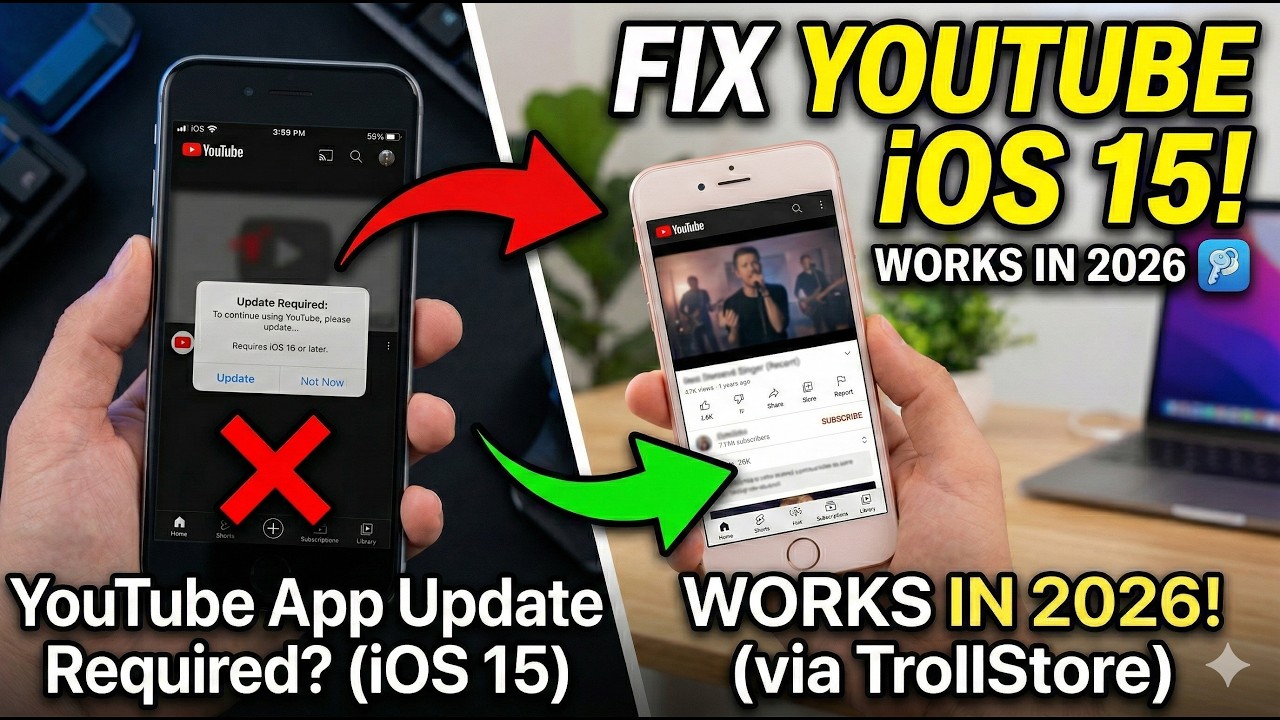How to Fix YouTube "Update Required" on iOS 15 | iPhone 6s/6s+/7/7+ Legacy Support (2026)