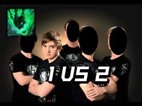 EG.Krepo Thresh 1 vs 2 + minions with HP quints