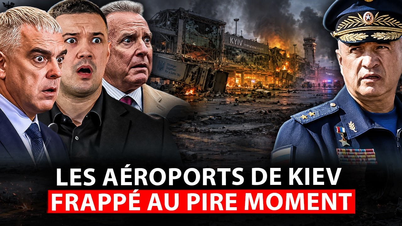 Les Aéroports de Kiev bombardé, le message de Poutine à Trump
