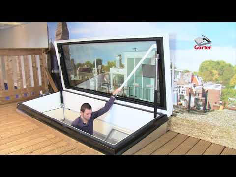 Gorter roof hatches: RHTG Roof hatch glazed