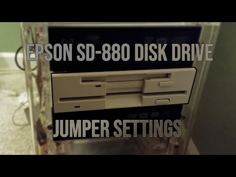 Epson SD880 dual disk drive jumper settings. #EpsonSD880 #DualDisk #FloppyDrive