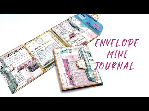 LET'S MAKE - AN ENVELOPE MINI JOURNAL- using digitals from and inspired by @BohemianCrafting