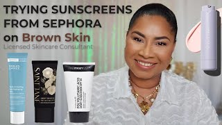 Sephora Sunscreens on Brown Skin Pt 1| Inkey List, Saint Jane, Paula's Choice, Fenty| Sheri Approved