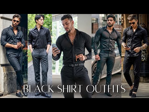 Black Shirt Outfit Ideas For Men | Best Men's Outfit Ideas 2025 | Formal Black Outfits For Men
