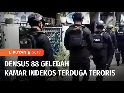 Densus 88 Geledah Kamar Kos Terduga Teroris di Bandung | Liputan 6