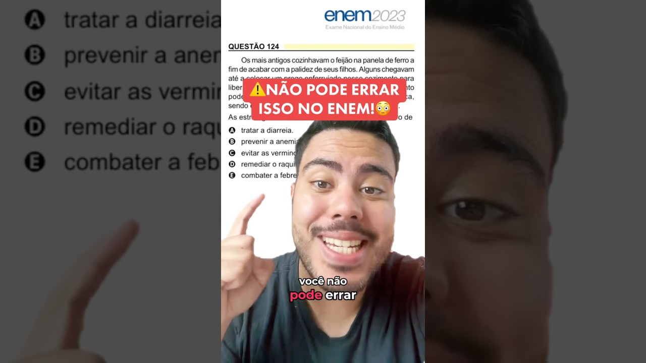 😳Você NÃO pode errar isso no enem! #enem #vestibular #curiosidades