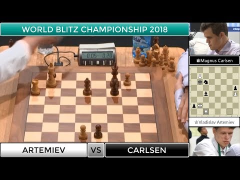 BRILLIANT SAVE!!! CARLSEN VS ARTEMIEV | WORLD BLITZ CHAMPIONSHIP 2018