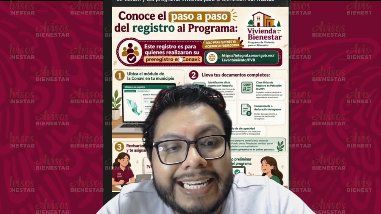 Si realizaste tu prerregistro en vivienda para bienestar completa tu registro sigue estos pasos