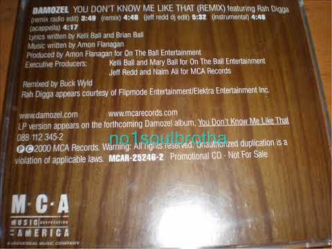 Damozel "You Don't Know Me Like That" (Jeff Redd DJ Edit)