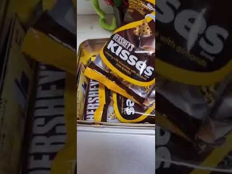 ASMR UNBOXING HERSHEY'S CHOCOLATE | with Gold ticket  Gift card #hershey #kisses #trending #ytshorts