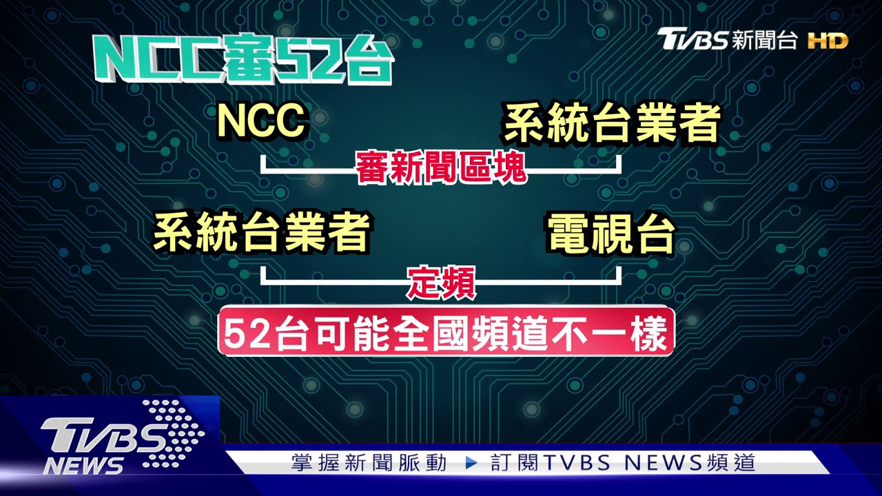 華視、台視都可能上52台! NCC:定頻非規定