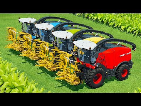CUT MAIZE AND MAKE CHAFF WITH FENDT FORAGE HARVESTERS & FIAT TRACTORS - Farming Simulator 22