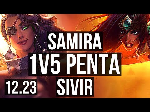 SAMIRA & Pyke vs SIVIR & Soraka (ADC) | 1v5 Penta, 9 solo kills, Godlike | EUW Diamond | 12.23