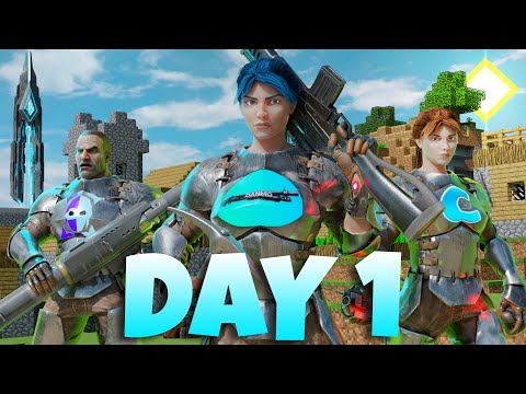 How 3 Youtubers Claimed Minecraft Cave against 1000 people - Featuring Xavii and Chantiqo - ARK PvP