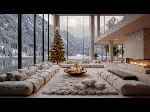 Smooth Jazz And Cozy Christmas Atmosphere To Relax - Relaxing Jazz Music In Luxury Living Room