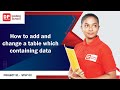 Project 91 Step 2 How To Add And Change A Table Which Containing Data