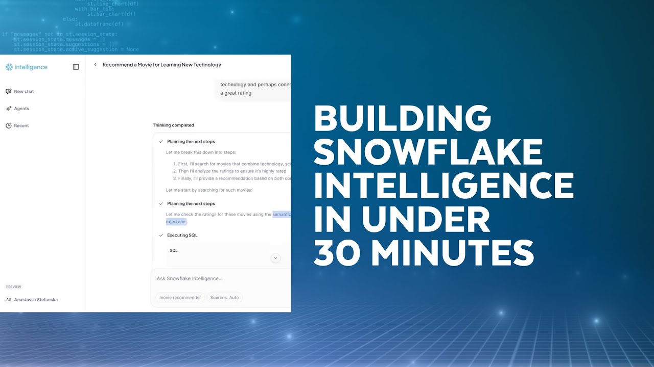 Lights, Camera, Action: Snowflake Intelligence