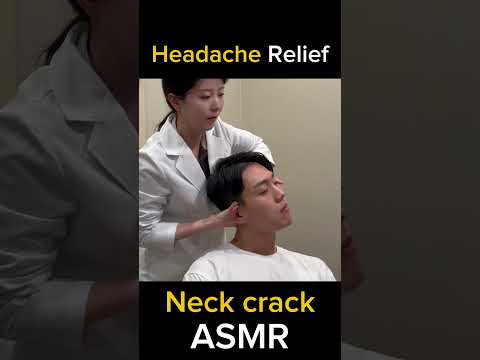 Very Loud Neck Crack Fixes Tension Headache | ASMR Chiropractor #asmr #relax #tingles #sleep=