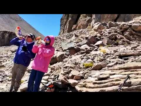 Saludando con Erkencho al Volcán GRANADA. Lagunas del Farallón. Jujuy