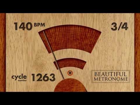 140 BPM 3/4 Wood Metronome HD