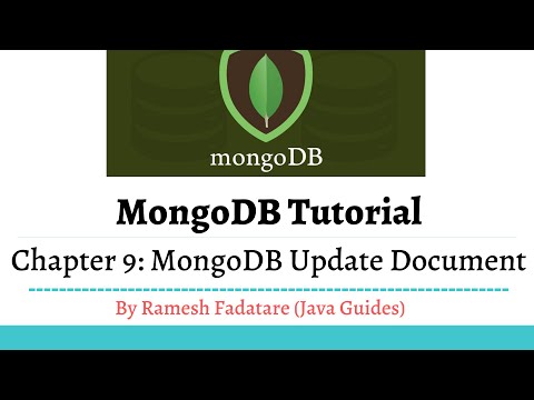 MongoDB Tutorial 9 MongoDB Update Document